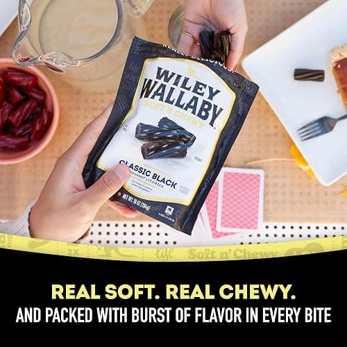 Wiley Wallaby Licorice 24 Ounce Classic Gourmet Soft & Chewy Australian Black Licorice Candy Twists, 1 Pack thumbnail 5
