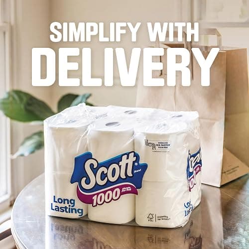 Scott 1000 Toilet Paper, 32 Rolls, Septic-Safe, 1-Ply Toilet Tissue thumbnail 6