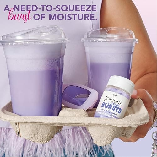 Jergens Lavender Lotion Bursts, Squishy Star-Shaped Moisturizer Bursts, 38 Ct thumbnail 3