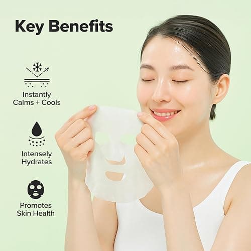Beauty of Joseon Centella Asiatica Calming Mask Daily Moisturizing Soothing Cica Face Sheet Mask for All Skin Types, Korean Skincare Stuffers for Men Women, 10 sheets thumbnail 4
