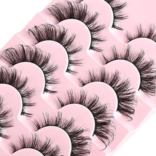 FARRED Cat Eye Lashes Natural Fox Eyelashes D Curl Wispy False Lash Strips Volume Cateye Fake Eyelash Medium Length Russian Strip Lashes Natural Look Full Pestañas Sets for MUA and Beginners Makeup thumbnail 5