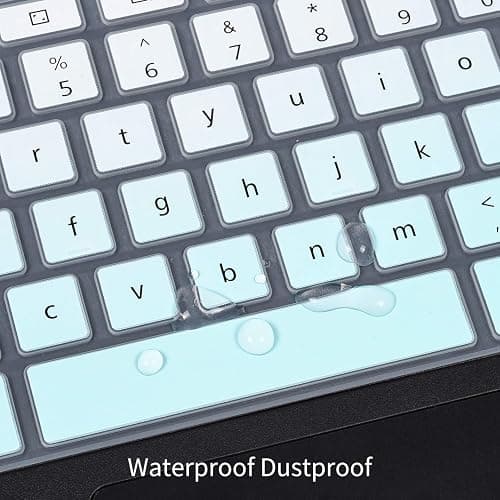 Keyboard Cover for DELL Inspiron 11.6" Chromebook/DELL Chromebook 11 3100 C3181 3120 3180 3181 3189 5190 11.6 inch/DELL Chromebook 13 3380 13.3" Chromebook Protective Skin, Ombre Mint Green thumbnail 4