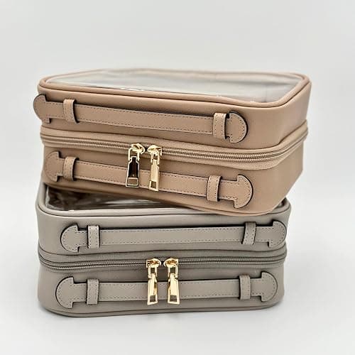 JAZD Clear Makeup Bag Toiletry Bag for Women Cosmetic Case Large Capacity Travel Make Up Bag Organizer Transparent Storage Compartment TSA Approved thumbnail 8