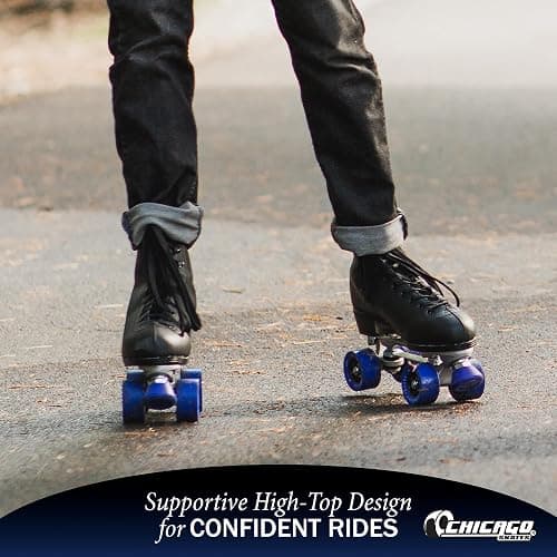 Chicago Skates Classic Quad Roller Skates for Women & Men – Durable & Top Performance, Adjustable High-Top Boots for Safe Indoor/Outdoor Roller Derby–60mm PU Wheels & Semi-Precision Bearings thumbnail 5