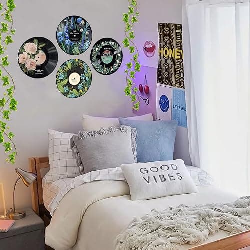 Hippie Decor, Posters for Room Aesthetic - Botanical Wall Art, Record Decor, 4 Pcs 12" thumbnail 2