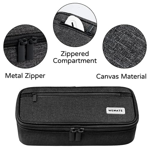 WEMATE Pencil Case, Large Storage Organizer, Makeup Bag, Teacher Must - have, Big Pencil Pouch, Marker Case for College thumbnail 3