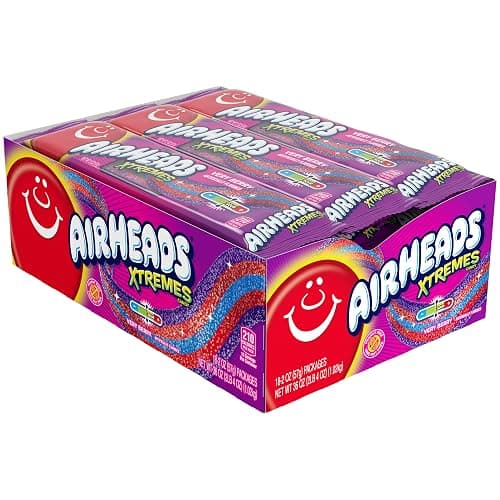 Airheads Xtremes Belts Holiday Sweetly Sour Candy, Very Berry, Christmas Stocking Stuffers for Adults & Kids, Non-Melting, Candy for Christmas Bulk Party Bag, 2 oz (Pack of 18) thumbnail 5