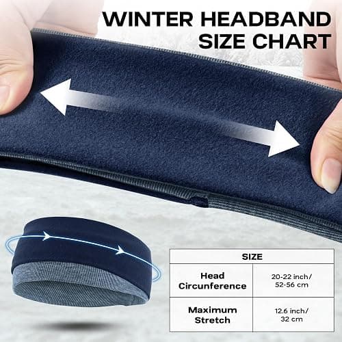 Sukeen Ear Warmer Headband for Women, Double-Layer Warm Winter Headbands for Women, Ear Muffs for Running Cycling Sports thumbnail 5