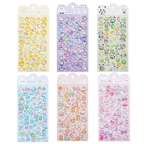 Embossed Animal Sticker Cartoon PVC Resin for Scrapbooking Notebook Journal Phone Cover Luggage Rewarding Color thumbnail 7
