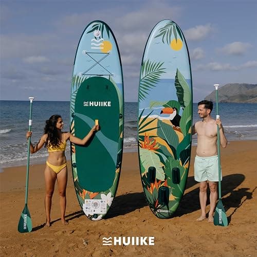 HUIIKE Stand Up Paddle Board for Adults with Accessories Included, Oar, Fins, Pump. Inflatable Sup Board Great Stability and Resistance. 10’ x 33" x 5.9", Maximum Load 286 lb thumbnail 7