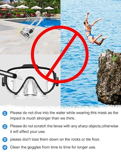 Norabidea Swim Goggles Adult Kids, Anti Fog Swimming Goggles with Nose Cover,No Leaking Clear Snorkel Dive Mask 180 Wide View Men Women Youth Boys Girls thumbnail 7