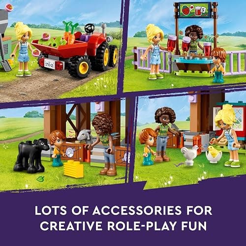 LEGO Friends Farm Animal Sanctuary Building Toys Set - Farm Toy Set with Tractor - Birthday Gift Idea for Kids, Girls & Boys, Ages 6+ - Includes 3 Minifigures & 5 Farm Animals - 42617 thumbnail 5