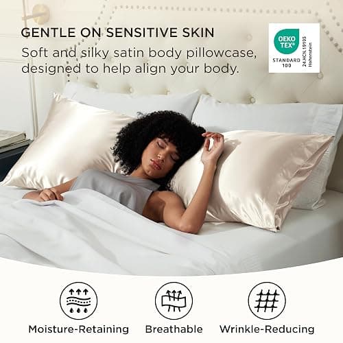 Beige body pillow cover  thumbnail 3