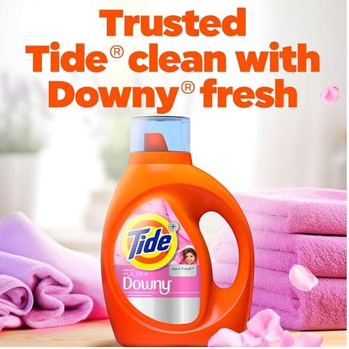 Tide Plus Boost of Ultra Downy Liquid Laundry Detergent, April Fresh Scent, 92 fl oz, 65 Loads, Laundry Detergent Liquid with Long-Lasting Freshness thumbnail 3