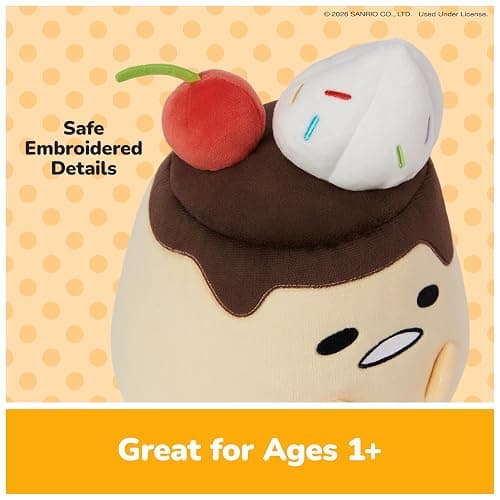 GUND Sanrio Gudetama The Lazy Egg Stuffed Animal, Flan Gudetama Plush Toy for Ages 1 and Up, 9” thumbnail 4