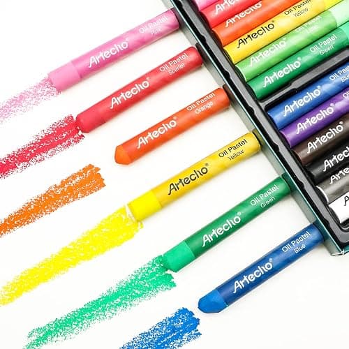 Artecho Oil Pastels Set of 48 Colors, Soft Oil Pastels for Art Painting, Drawing, Blending, Art Supplies for Artists, Beginners, Students, Teachers (10 x 70 mm) thumbnail 6