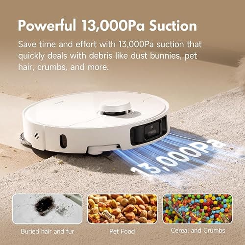 MOVA P10 Pro Ultra Robot Vacuum and Mop, 140°F Water Washing & Drying | 13,000Pa Suction, Dual Spinning Extenable Mop, 10.5mm Lifting for Carpet, 360°Obstacle Avoidance, Voice & App Control thumbnail 2