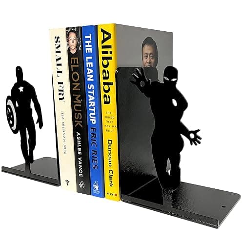 HeavenlyKraft Serre-Livres de Super-héros | Serre-Livres décoratifs pour étagères | Supports de Livres antidérapants pour étagères, Table | Décoration Unique de Maison/Bureau | Serre-Livres Lourds | thumbnail 5
