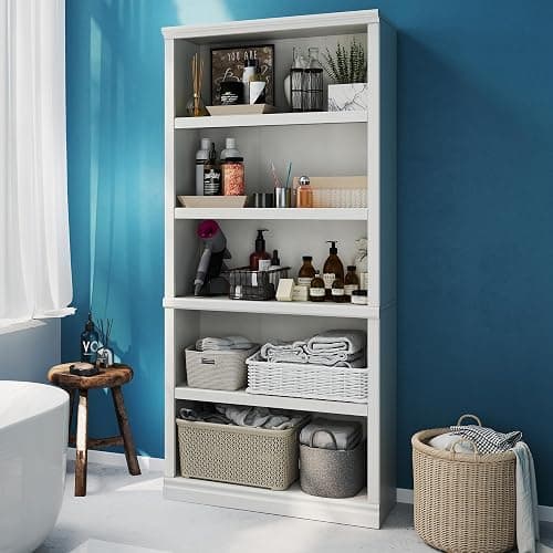 Bevfint 70-Inch Tall White Bookcase, 5 Tiers Shelves Open Storage Bookshelf, 33 in Wide Anti Tipping Indoor Furniture, Book Cases for Home Library Office Bedroom School thumbnail 7