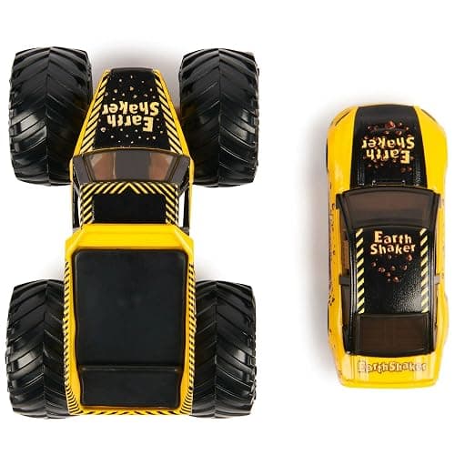 Monster Jam Official 1:64 Scale Diecast 2-Pack Series 5 Monster Truck and Race Car: Earth Shaker thumbnail 6