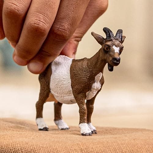 Schleich Farm World - Cute, 3" Goat Toy for Kids. Realistic Hand-Painted Farm Animal Toys for Boys and Girls. Fun Educational Figure for Screen-Free, Imaginative Learning for Children Ages 3+ 14887 thumbnail 2