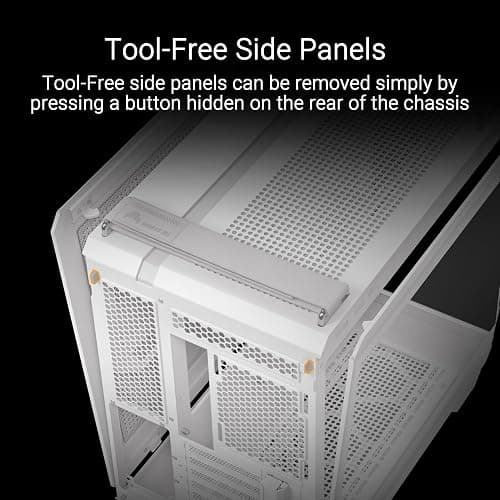 ASUS TUF Gaming GT502 Horizon ATX Mid-Tower PC Case (Boundless Panoramic Design, Dual-Chamber, Independent CPU and GPU Cooling Zones, Tool-Free Side Panels, USB 10 Gbps Type-C® Front Panel) thumbnail 4