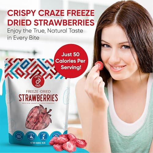 Crispy Craze Freeze Dried Fruit Variety Pack (12 Snack Sized Bags, 0.52 oz Each) Fruit Crisps, Non GMO, Healthy Snack, No Added Sugar & Additives, 100% Natural, Allergen Free, School Safe thumbnail 2