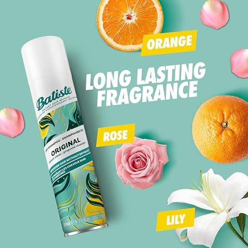 Batiste Dry Shampoo Spray Original, Instantly Refresh Hair, Absorbs Oil & Grease, Waterless Shampoo for Added Hair Texture and Volume, Paraben & Sulfate Free, 200ml thumbnail 4
