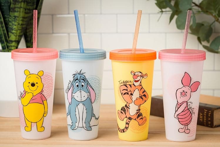 Silver Buffalo Disney Winnie the Pooh 4 Pack Color Changing Plastic Tumblers Featuring Eeyore, Winnie the Pooh, Tigger, and Piglet, 24 Ounces thumbnail 2