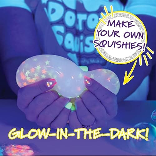 Doctor Squish Squishy Maker Station Neon | DIY Make Your Own Glow In The Dark Squishies Kit | All Inclusive With Glowing Sparkles & Slime Powder | Ages 8 & Up thumbnail 2
