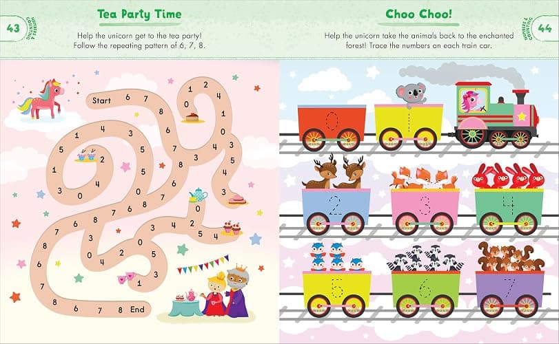 Kindergarten Activity Book Unicorns: 75 Games to Practice Early Reading, Writing, and Math Skills (School Skills Activity Books) thumbnail 8