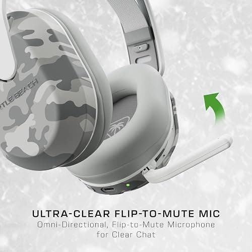 Turtle Beach Stealth 500 Wireless Gaming Headset Licensed for Xbox Series X|S, Compatible with Xbox One, Bluetooth, PC, Mobile, 40 Hr Battery, Memory Foam Cushions, Flip-to-Mute Mic – Arctic Camo thumbnail 3