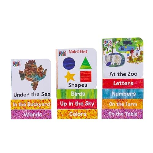 World of Eric Carle, My First Library 12 Board Book Set - First Words, Alphabet, Numbers, and More! Baby Books - PI Kids thumbnail 6