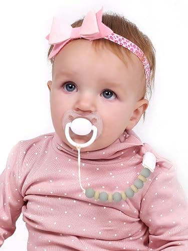 Pacifier Clips, 2PCS Silicone Soother Clips, BPA Free Pacifier Clip Pacifier Holder for Newborn Baby Boy Girl Gifts (C-Grey) thumbnail 6