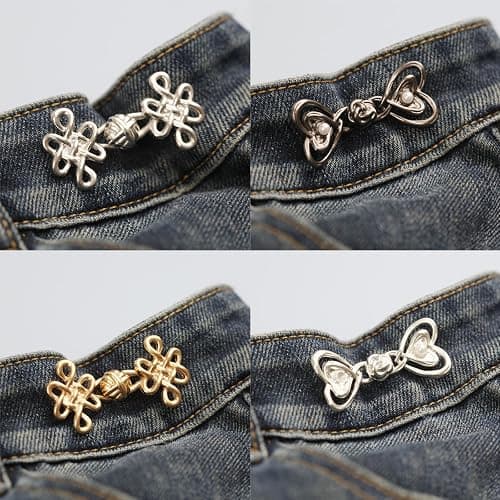 Pants Tightener for Women - Jean Tightening Clips and Pins to Make Waist Smaller - Adjust Waist Clips 4Set thumbnail 4