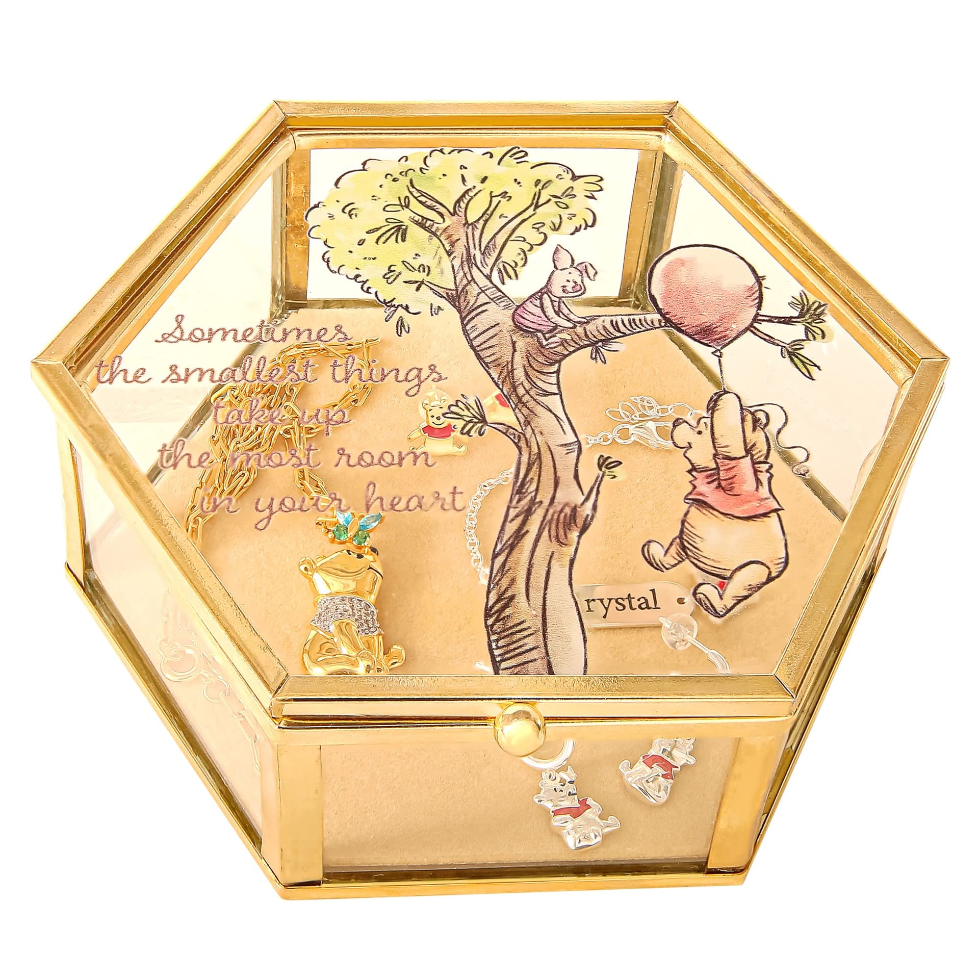 Disney Winnie the Pooh - Joyero de vidrio con dise o de Pooh y Piglet - Image 1