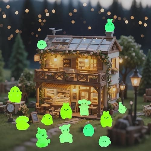 ShtNeeg 300 pcs Mini Resin Animals Blind Bags, Tiny Glow in The Dark Animal Resin Models, 50+ Animal Combination Sets for Adults, Miniature Animal for Fairy Garden, Dollhouse, DIY Craft Decor thumbnail 4