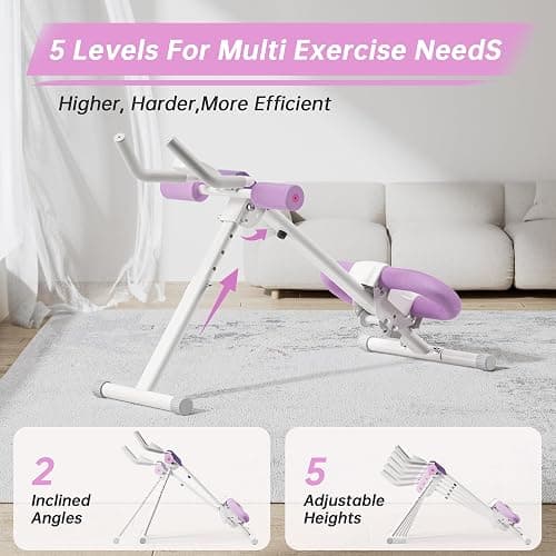 Abdominal Machine Ab Workout Equipment Adjustable for Home Gym Ab Machine Exercise Equipment bwith LCD Monitor thumbnail 2