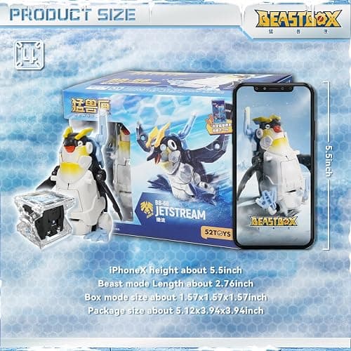 BEASTBOX BB-68 Jetstream Deformation Toys Action Figure, Converting Toys in Mecha and Cube, Perfect Birthday Party Gift for Teens and Adults, Based on Penguin. thumbnail 7