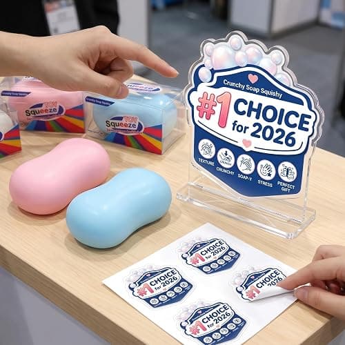 Crunchy Soap Squishy, Realistic TPR Crunchy Squishy Stress Fidget Toy | Crunchy Soap Squishy Toy Relief Sensory Fidget with Satisfying Crush Sound Anxiety Release for Office Desk Adults Teens thumbnail 2