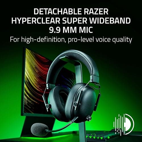 Razer BlackShark V3 Wireless Gaming Headset for PC: 50mm Drivers - Super Wideband Mic - 2.4 GHz, Bluetooth, USB - Works with Mac, PS5, Nintendo Switch, Smartphone - 70 Hr Battery - Black thumbnail 4