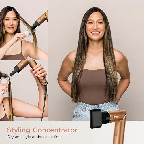 Shark FlexStyle® (Special Edition) | Air Styling & Drying System | Powerful Hair Dryer Brush & Multi-Styler | Auto-Wrap Curlers, Oval Brush, Concentrator, & Storage Bag Included | Copper | HD433CP - Special Edition-FlexStyle Copper thumbnail 4