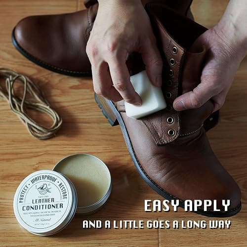 SALTY FISH All-Natural Leather Conditioner and Cleaner,Made with Mink Oil Beeswax,Protect Soften Waterproof Leather Furniture,Car Seats,Shoes,Boots,Bags (3.53 Oz) thumbnail 5