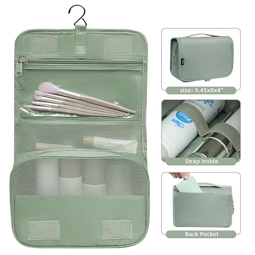 BAGAIL 10 Set Packing Cubes Various Sizes Packing Organizer for Travel Accessories Luggage Carry On Suitcase-Matcha Green thumbnail 3