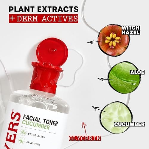 THAYERS Alcohol-Free, Hydrating Cucumber Witch Hazel Facial Toner with Aloe Vera Formula, Vegan, Dermatologist Tested and Recommended, 12 Oz (Packaging May Vary) thumbnail 5
