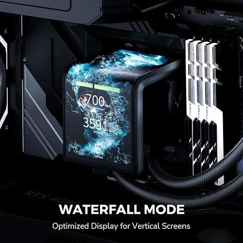 TRYX Panorama SE 360 ARGB 360mm AIO Rotatable 6.67'' AMOLED Curved Screen 3D Anamorphic Effect Customizable AIO Cooler 360mm Asetek Adela Pump 280w TDP ARGB Fan Intel LGA 1851/1700 AMD AM5/AM4 thumbnail 7