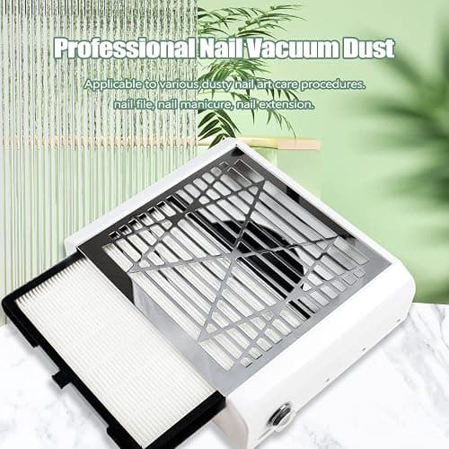 BQAN Nail Dust Collector, 40w Dust Collector Nail Tech Supplies, Dust Extractor with 1 Pc Dust Brush, Vacuum Dust Collector Fan Nail Tech Must Haves thumbnail 6
