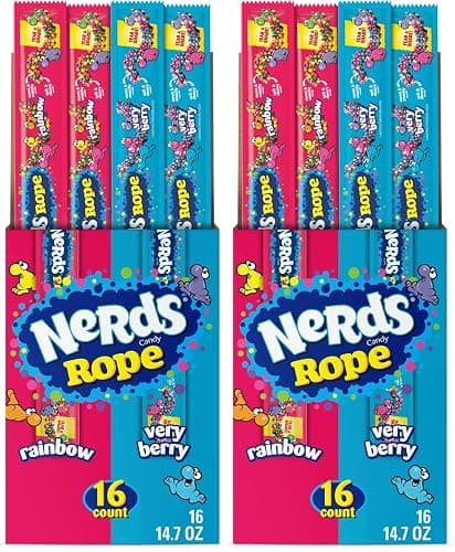 Nerds Rope Candy, Variety Box, Rainbow & Very Berry, 0.92 ounce (Pack of 32) - Image 1