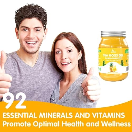 OALSE Sea Moss Gel Mango Pineapple Flavor - Natural Seamoss Gel with 92 Minerals and Vitamins - Non-GMO, Gluten-Free, Vegan - Immune Defense-15 OZ thumbnail 5