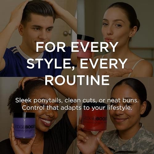 Style Factor EDGE BOOSTER® Strong Hold Styling Gel | Alcohol-Free Hair Gel with Camellia Sinensis Seed Oil for Curly, Wavy & Sleek Styles | Frizz Control, Long-Lasting and Flexible Hold (16.9oz) thumbnail 7